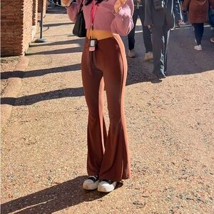Brown Flared leggings
